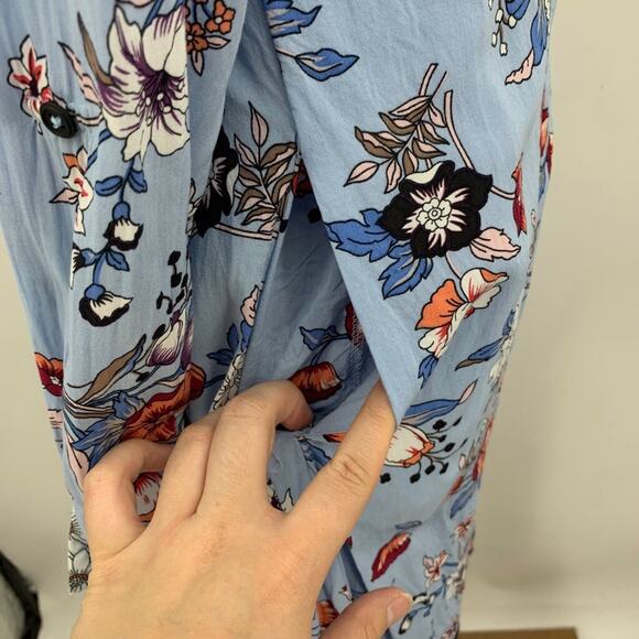 Maeve Shirt Dress Womens 0 Floral Leyster Lace Back Button Front Anthropologie - Picture 6 of 16